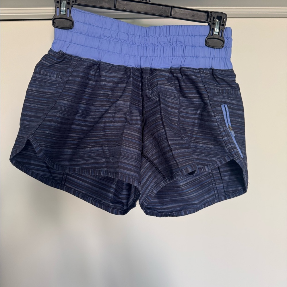 Striped Blue Athletic Shorts